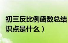 初三反比例函数总结（初三反比例函数主要知识点是什么）