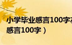 小学毕业感言100字左右离别母校（小学毕业感言100字）