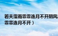 若夫霪雨霏霏连月不开阴风怒号浊浪排空的意思（若夫霪雨霏霏连月不开）