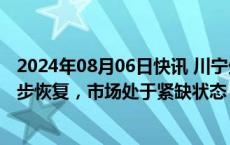 2024年08月06日快讯 川宁生物：目前头孢类中间体价格逐步恢复，市场处于紧缺状态