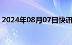 2024年08月07日快讯 日本东证指数涨超2%