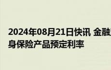 2024年08月21日快讯 金融监管总局：引导行业适时下调人身保险产品预定利率