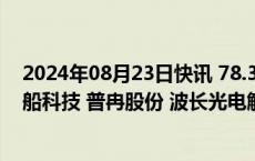 2024年08月23日快讯 78.35亿元市值限售股今日解禁，中船科技 普冉股份 波长光电解禁市值居前