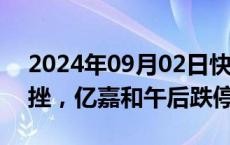 2024年09月02日快讯 机器人概念股震荡下挫，亿嘉和午后跌停