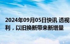 2024年09月05日快讯 透视家电行业半年报：超九成公司盈利，以旧换新带来新增量