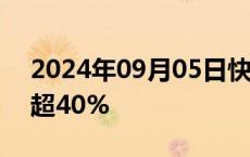 2024年09月05日快讯 港股升能集团盘中涨超40%