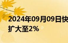 2024年09月09日快讯 韩国KOSPI指数跌幅扩大至2%