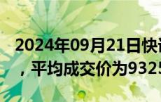 2024年09月21日快讯 9月沪牌拍卖结果公布，平均成交价为93255元