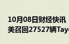 10月08日财经快讯：电池或短路，保时捷在美召回27527辆Taycan