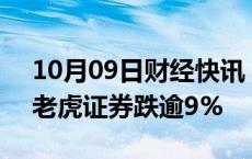 10月09日财经快讯：中概股美股盘前普跌，老虎证券跌逾9%