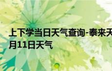 上下学当日天气查询-泰来天气预报齐齐哈尔泰来2024年10月11日天气