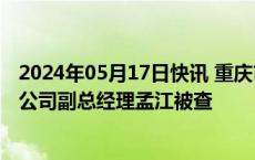 2024年05月17日快讯 重庆市铜梁区龙廷城市开发建设有限公司副总经理孟江被查