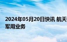 2024年05月20日快讯 航天彩虹：公司无人机产品涉及国内军用业务