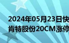 2024年05月23日快讯 PEEK概念逆势拉升，肯特股份20CM涨停