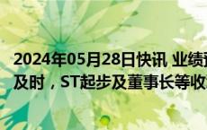 2024年05月28日快讯 业绩预告相关信息披露不准确 更正不及时，ST起步及董事长等收浙江证监局警示函