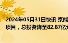 2024年05月31日快讯 京能电力：调整岱海150万千瓦基地项目，总投资降至82.87亿元，新增电化学储能设施