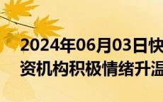 2024年06月03日快讯 政策持续显效，内外资机构积极情绪升温