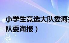 小学生竞选大队委海报怎么做（小学生竞选大队委海报）