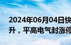 2024年06月04日快讯 智能电网板块午后拉升，平高电气封涨停