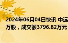 2024年06月04日快讯 中远海控今日大宗交易平价成交229万股，成交额3796.82万元