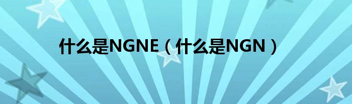 什么是NGNE（什么是NGN）