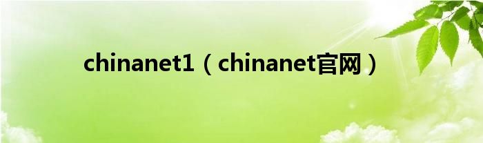 chinanet1（chinanet官网）