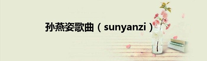 孙燕姿歌曲（sunyanzi）