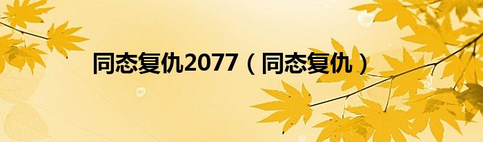 同态复仇2077（同态复仇）