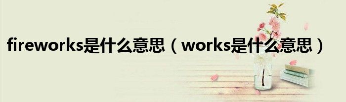 fireworks是什么意思（works是什么意思）