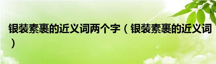 银装素裹的近义词两个字（银装素裹的近义词）