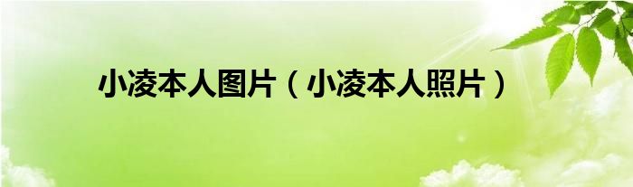 小凌本人图片（小凌本人照片）