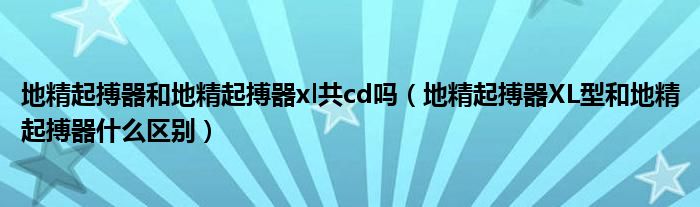 地精起搏器和地精起搏器xl共cd吗（地精起搏器XL型和地精起搏器什么区别）