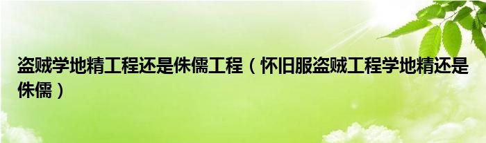 盗贼学地精工程还是侏儒工程（怀旧服盗贼工程学地精还是侏儒）