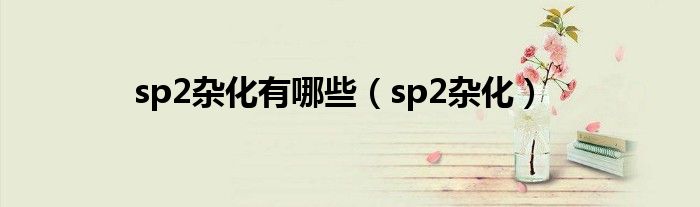 sp2杂化有哪些（sp2杂化）