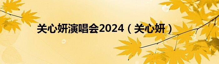 关心妍演唱会2024（关心妍）