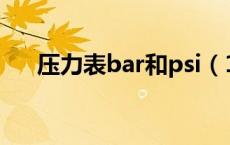 压力表bar和psi（1bar等于多少公斤）