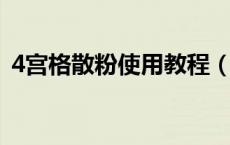 4宫格散粉使用教程（四宫格散粉怎么打开）