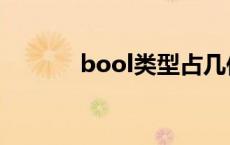 bool类型占几位（bool类型）