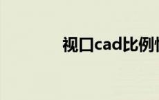 视口cad比例快捷键（视口）