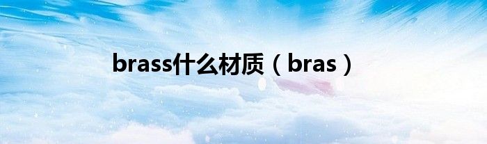 brass什么材质（bras）