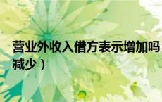 营业外收入借方表示增加吗（营业外收入借方表示增加还是减少）