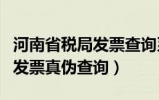 河南省税局发票查询系统（河南省地方税务局发票真伪查询）