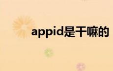 appid是干嘛的（AppID是什么）