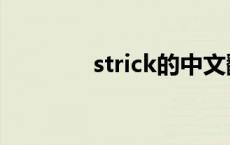 strick的中文翻译（strick）