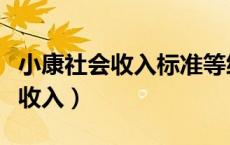 小康社会收入标准等级划分（小康社会的标准收入）