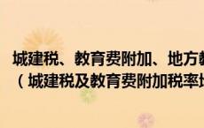 城建税、教育费附加、地方教育费附加税率2024优惠是多少（城建税及教育费附加税率地方教育费附加）