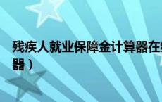 残疾人就业保障金计算器在线计算（残疾人就业保障金计算器）