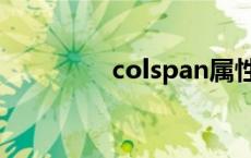 colspan属性（colspan）