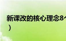 新课改的核心理念8个字（新课改的核心理念）