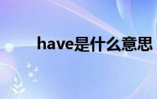 have是什么意思（HV是什么意思）